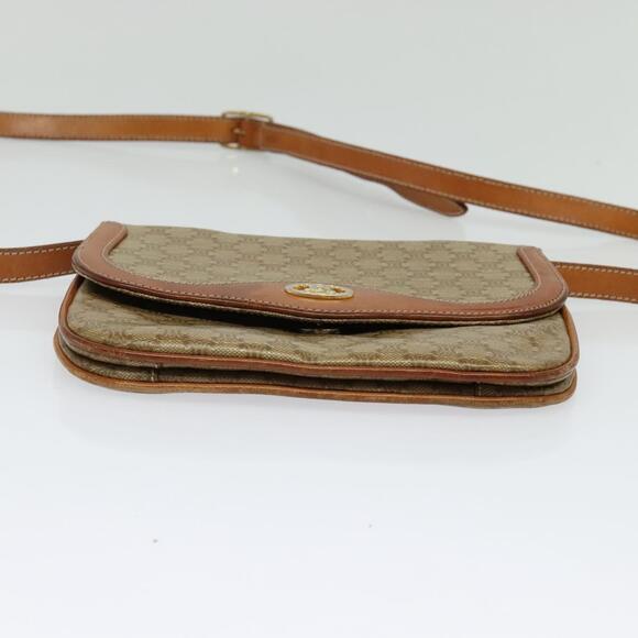 CELINE Macadam Canvas Shoulder Bag Beige Gold - Picture 9 of 12